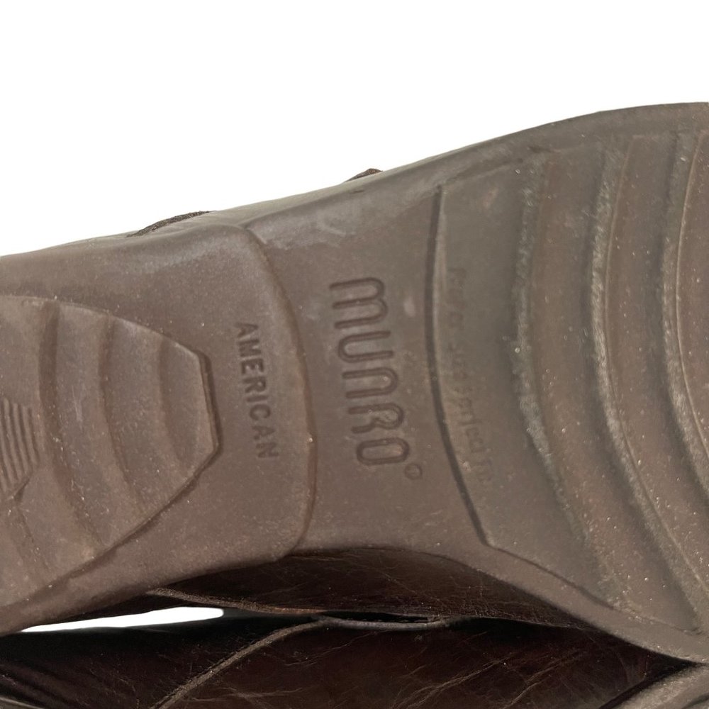 Munro M740521 Womens Size 8.5N Brown Leather Slip On Loafers - No Insoles - Picture 9 of 11